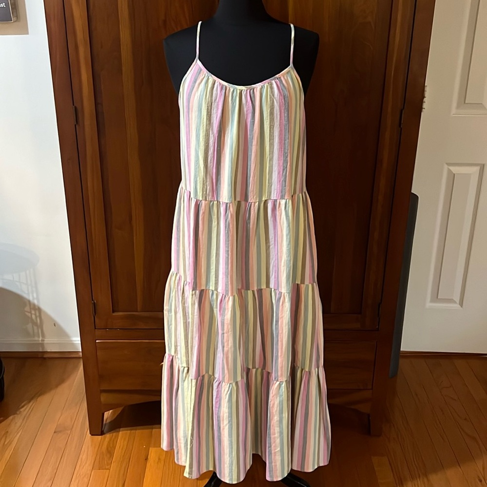Universal Thread Striped Tiered Sundress